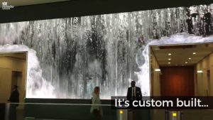 دیوار آبشاری با استفاده از ویدئو وال در صنعت ویدیو وال ها